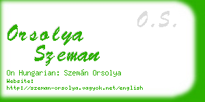 orsolya szeman business card